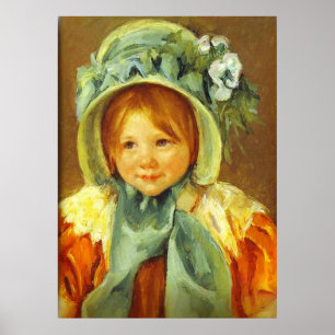 Poster Sara em Green Bonnet. 1901, Mary Cassatt
