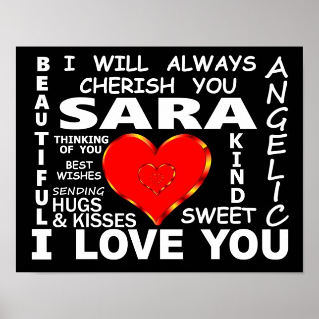 Poster Sara I Te Amo (Frente)