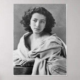 Poster Sarah Bernhardt no traje, c.1860