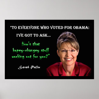 Pôster Sarah Palin - Hopey-Changey