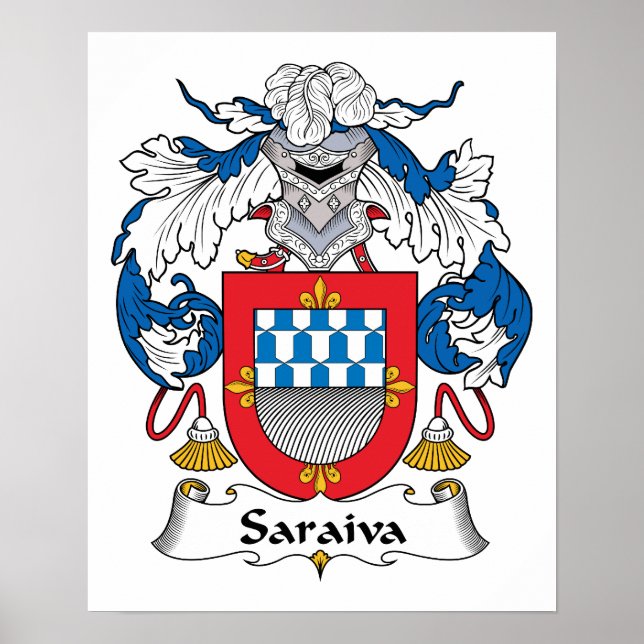 Pôster Saraiva Family Crest (Frente)