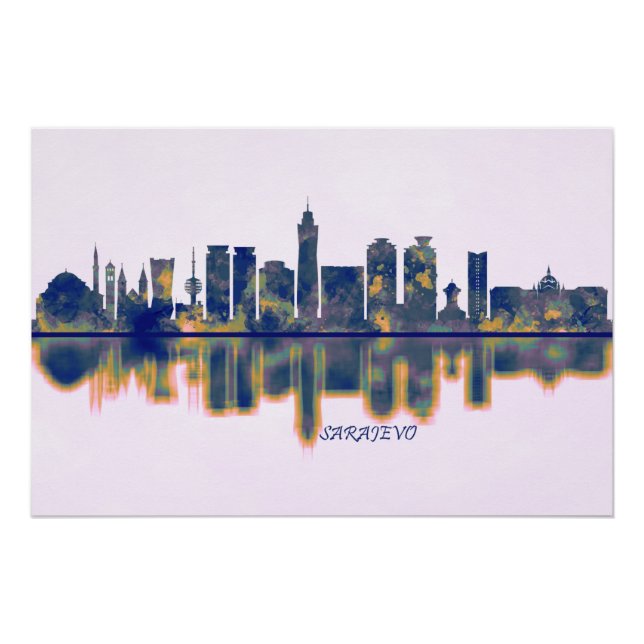 Pôster Sarajevo Skyline (Frente)