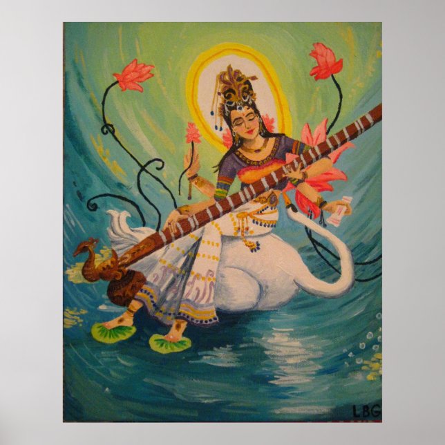 Poster Saraswati Painting (Frente)