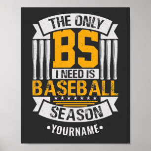 Poster Sarcasmo Engraçado Baseball