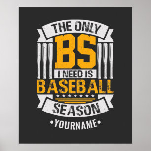 Poster Sarcasmo Engraçado Baseball