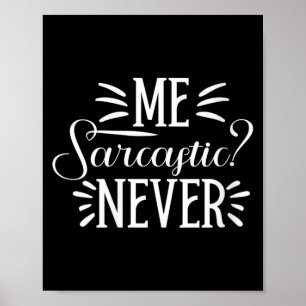 Poster Sarcasmo Feminino - Humor Adulto Engraçado - Sarca