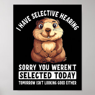 Poster Sarcasmo Humor Groundhog Presente Para Homens Mulh