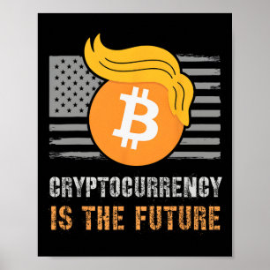 Poster Sarcasmo Trump America Crypto é o Futuro Touro de 