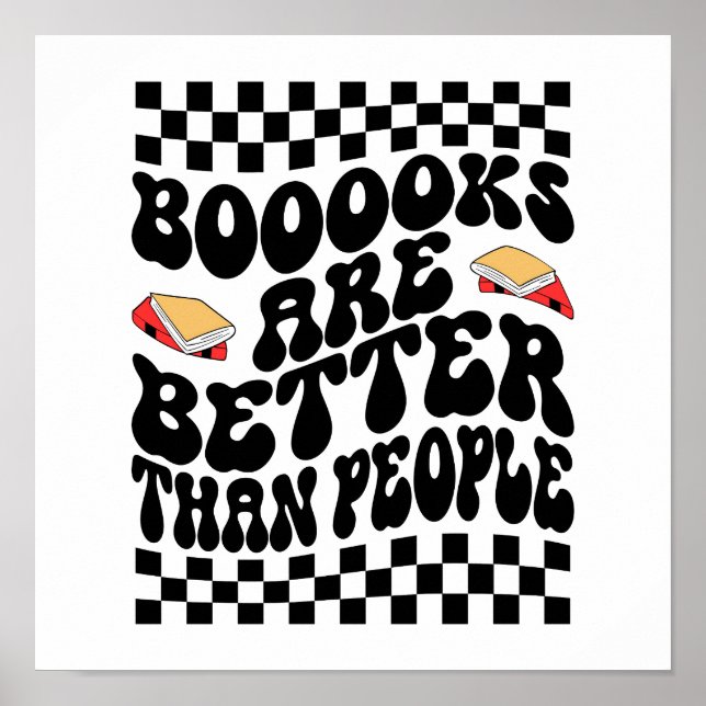 Poster Sarcastic Book Lover "Books Are Better Than People (Frente)