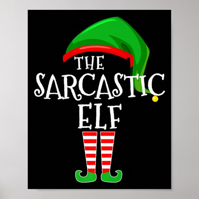 Poster Sarcastic Elf Family Matching Group Christmas Prem (Frente)