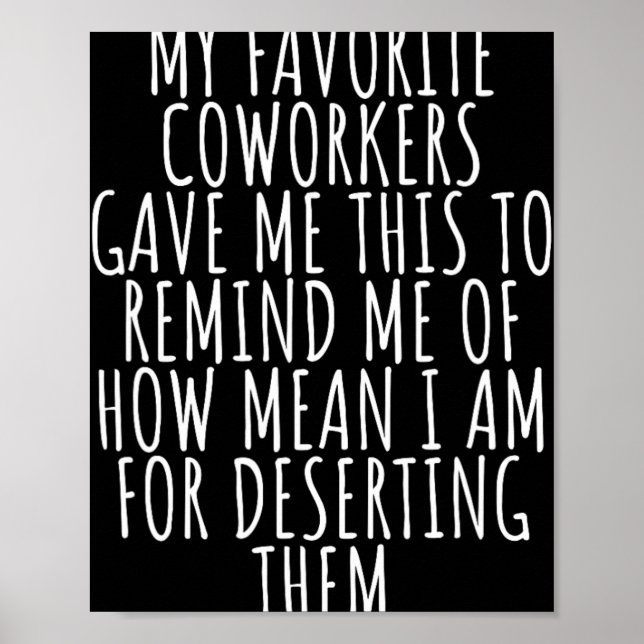 Poster Sarcastic Farewell - Coworkers Leaving For New Job (Frente)