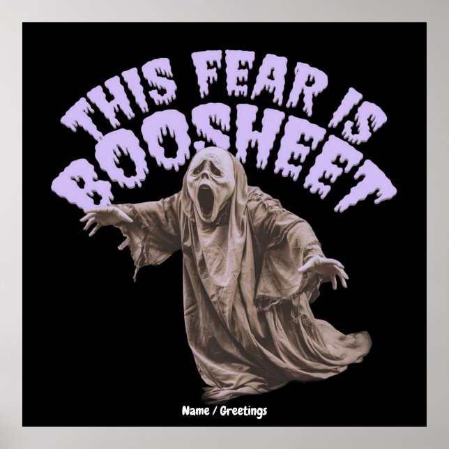 Poster Sarcastic Horror Ghost Slang Pun Graphic (Frente)