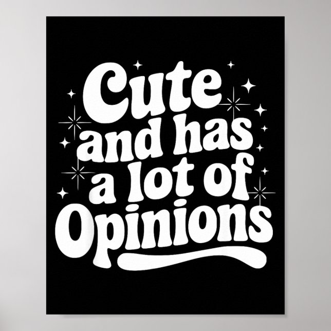 Poster Sarcastic Quote Saying Cute &amp; Has Onions Girly (Frente)
