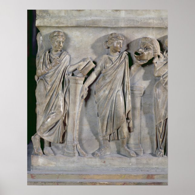 Poster Sarcófago das musas, detalhe de Clio & (Frente)