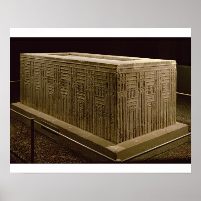 Pôster Sarcófago de Abu Roach (calcário) (ver também 3 (Frente)