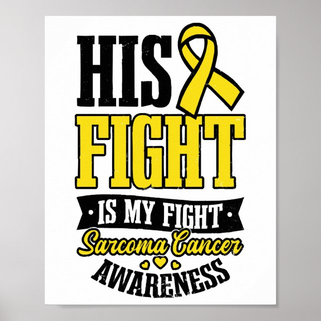 Poster Sarcoma Cancer Mostra Sua Luta (Frente)