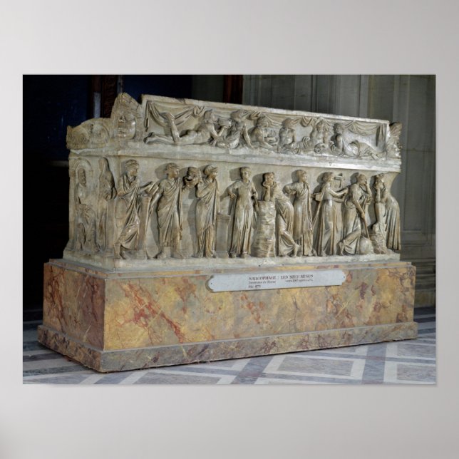 Poster Sarcophagus with frieze of the Nine Muses (Frente)