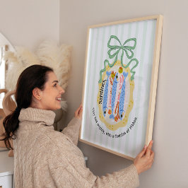 Poster Sardinhas num Prato com Laço Cartaz de Cozinha Ver
