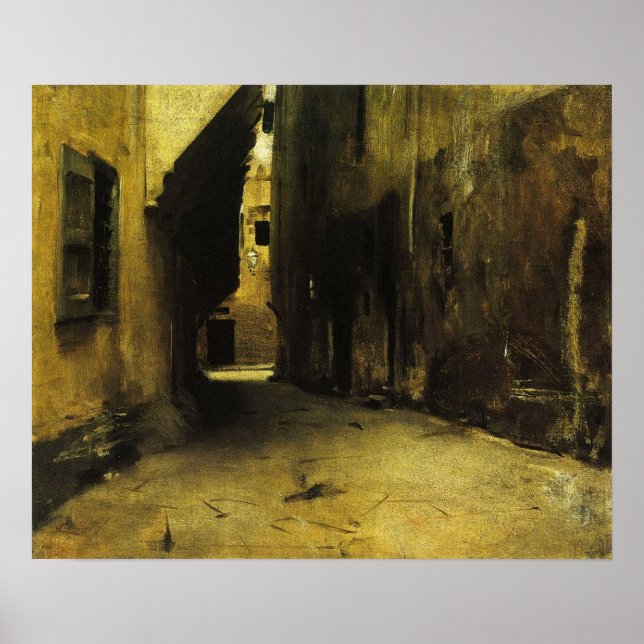 Poster Sargent - A Street In Veneza 1882 (Frente)