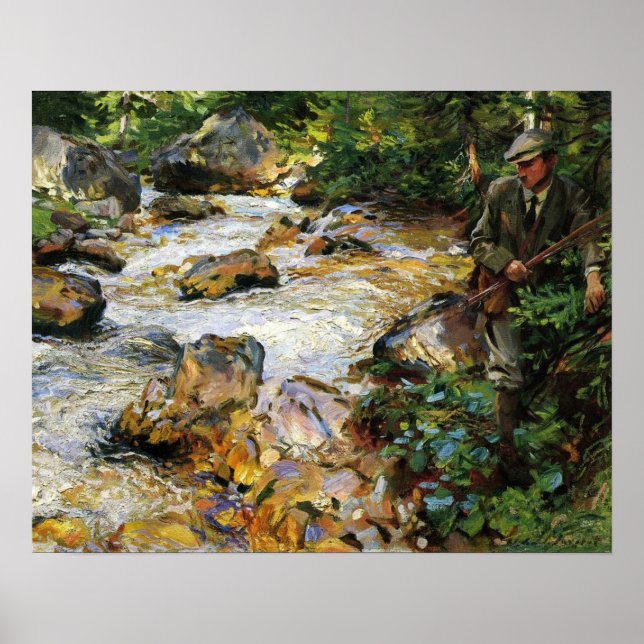 Poster Sargent - Córrego de Truta no Tirol 1914 (Frente)