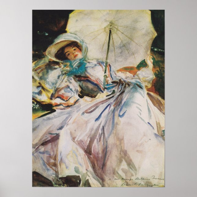 Poster Sargent - Dame Mit Sonnenschirm 1900 (Frente)
