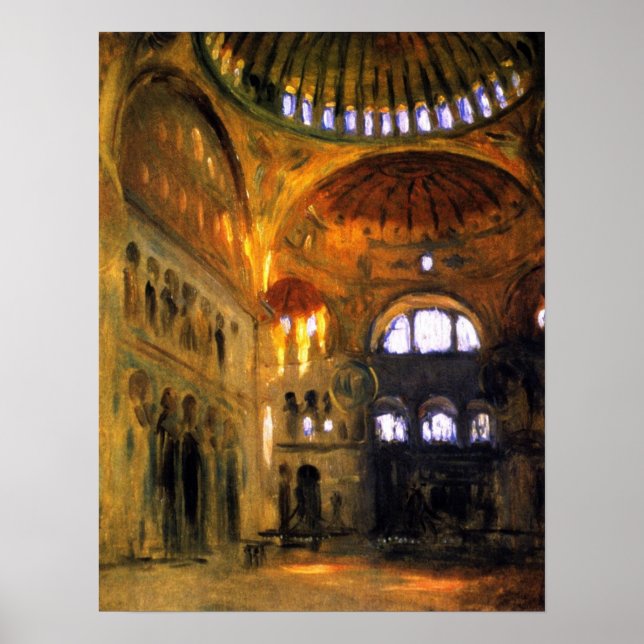 Poster Sargent - Interior da Hagia Sophia (Frente)