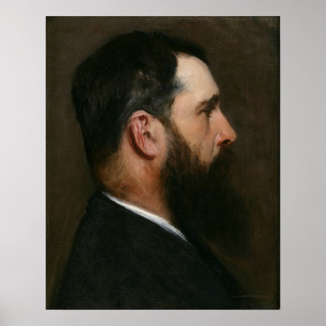 Poster Sargent - Portrait Of Claude Monet 1887 (Frente)