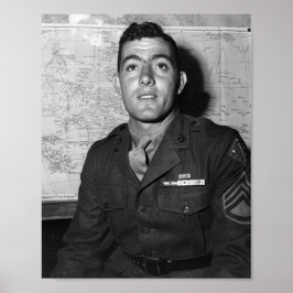 Poster Sargento John Basilone - Segunda Guerra Mundial -