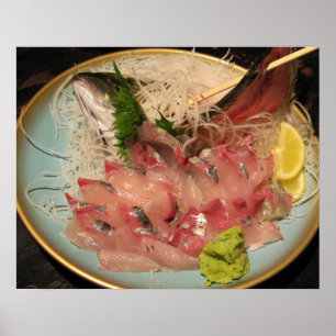 Poster Sashimi 刺 身... Comida japonesa