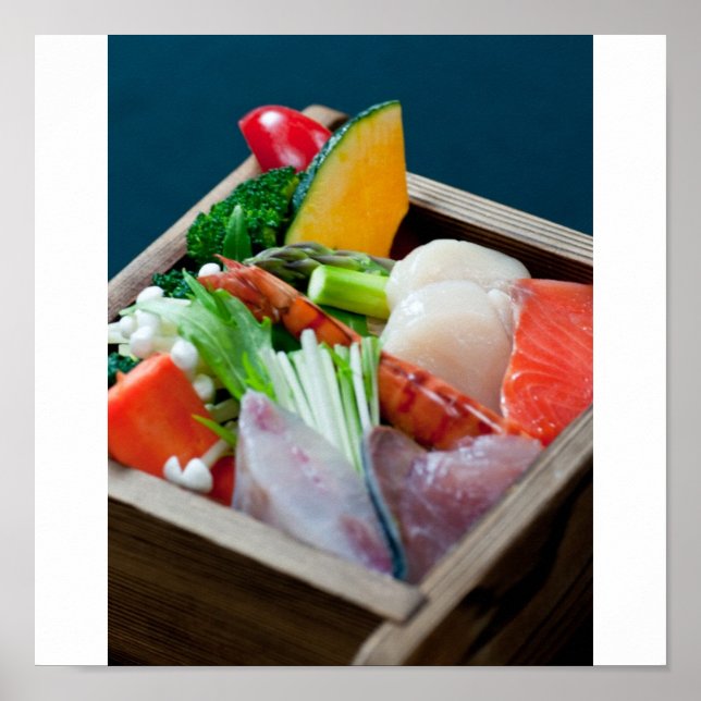Pôster Sashimi no Japão, cozinha japonesa (Frente)