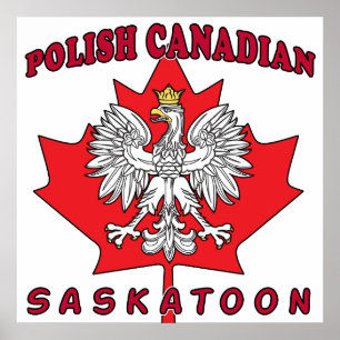 Poster Saskatoon Polonês Folha Canadense