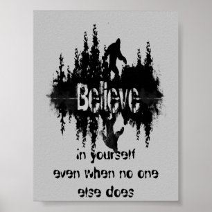 Poster Sasquatch de Legenda de Cotação Inspiracional, P