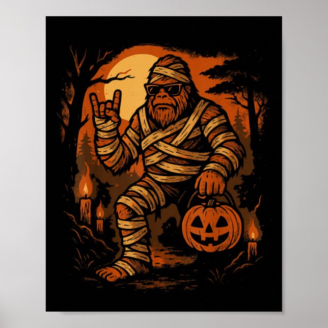 Poster Sasquatch do Halloween, Pé Grande (Frente)