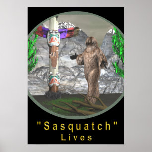 Pôster Sasquatch do pé-direito