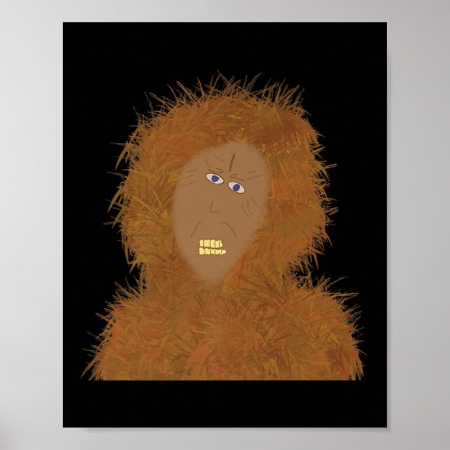 Poster Sasquatch Funny Kid Criou a Convenção do Art Bigfo (Frente)