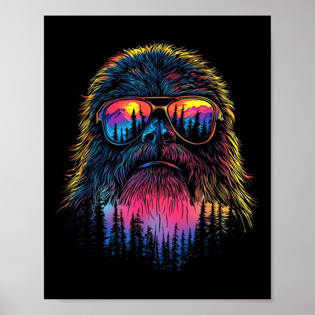 Poster Sasquatch Men Mulheres Crianças Engraçadas Sa (Frente)
