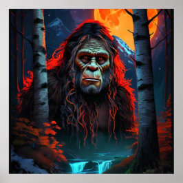 Poster Sasquatch Moonlit Hunt