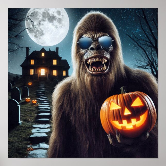 Poster Sasquatch no Halloween (Frente)