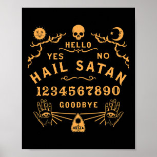 Poster Satã de granizo oculta horror ateu Wiccan Satanic