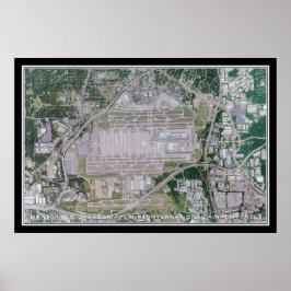 Poster Satélite do Aeroporto Internacional Hartsfield-Jac