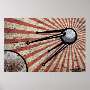 Pôster Satélite retrô