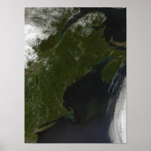 Poster Satellite view of New England