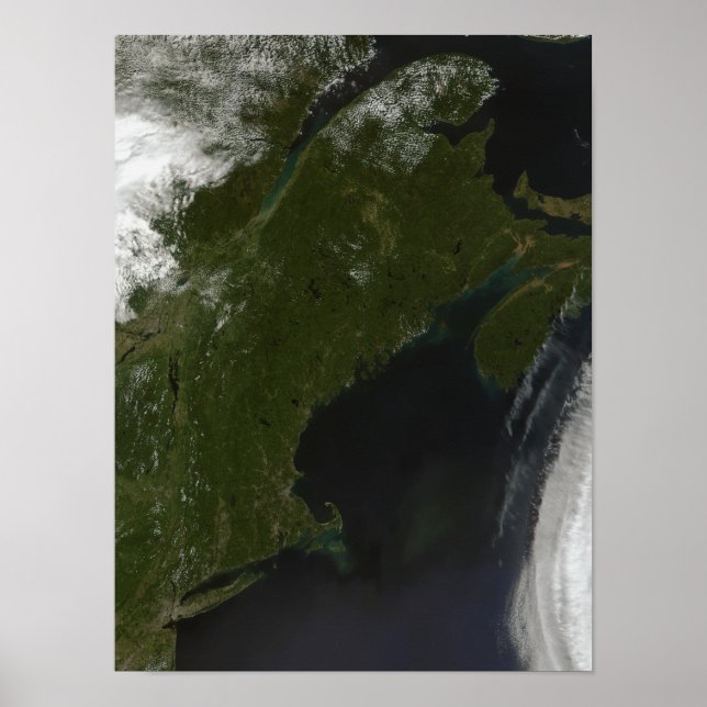 Poster Satellite view of New England (Frente)