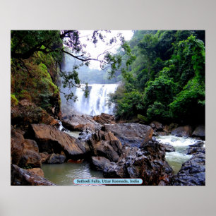 Poster Sathodi Falls, Uttar Kannada, Índia
