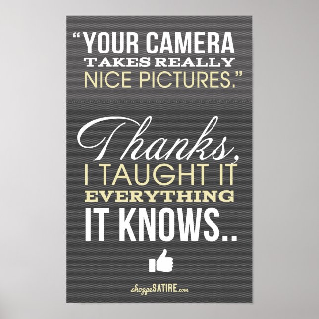 Pôster Sátira de compras - Humor para fotógrafos Impressã (Frente)