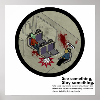 Pôster Sátira do metrô de Los Zombie