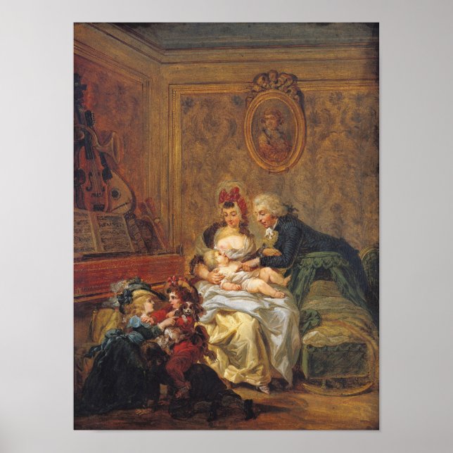 Pôster Satisfação do Casamento ou da família feliz (Frente)