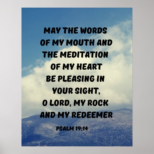 Poster Satisfação na Visão de Deus Versa Bíblia 19:14 (Frente)