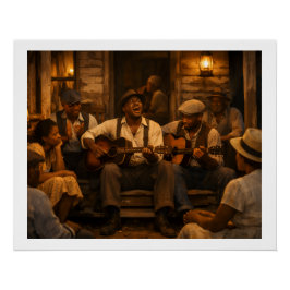 Pôster Saturday Night Porch Light Blues