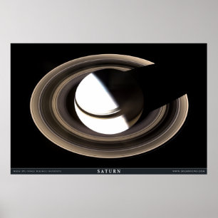 Poster Saturn como nunca visto antes
